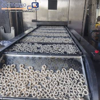 Dosificador de l�nea continua con horno para galletas de almid�n de tapioca con mantequilla Forma�o