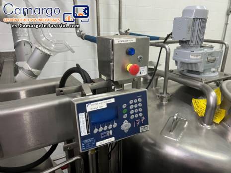 L�neas de tanques de mezcla de 500 l a 2000 l en acero inoxidable 316 con mezcladores Turbon Mixer Kroma y c�lulas de pesaje Metler Toledo