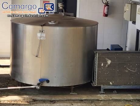 Tanque de expansin para refrigeracin de leche de vaca Plurinox de 2500 litros