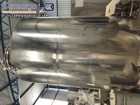 Tanque de acero inoxidable para almacenamiento y agitacin de 1500 litros
