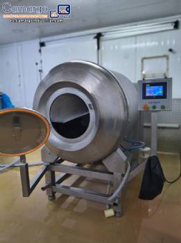 Bombo masajeador de carne al vac�o Intermec de acero inoxidable y 1.500 litros de capacidad