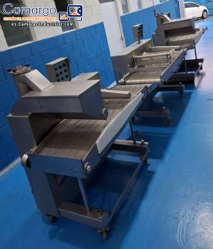 L�nea de empanizado para empanizar pollo, pescado, nuggets y filete Sampafi 400 kg/h