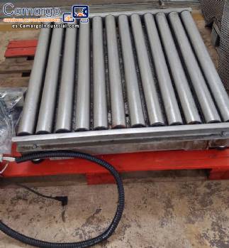 Bscula de suelo con rodillos de acero inoxidable - Alfa Instrumentos 500 kg