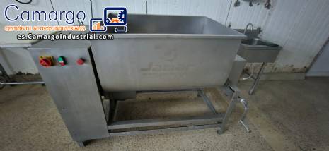 Mezcladora de paletas de doble eje de acero inoxidable para carnes Jamar