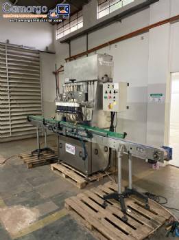 M�quina llenadora gravim�trica lineal de acero inoxidable de 12 ca�os TRUE