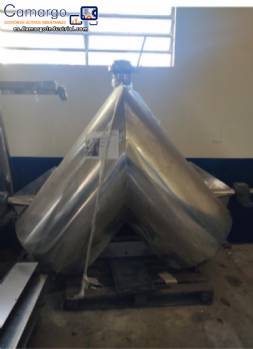 Mezcladora en V, aproximadamente 1000 L, acero inoxidable 316L