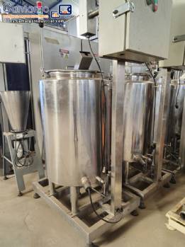 Tanque de fusi�n con camisa de acero inoxidable de 90 litros con bomba