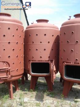 5 tanques cil�ndricos verticales de carbono acero 4000 L