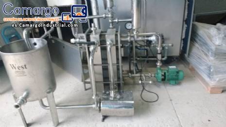 Intercambiador de placas para la pasteurizaci�n 2.000 L West equipamentos