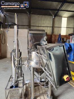 Procesador homogeneizador de alimentos con camisa de acero inoxidable de 90 kg