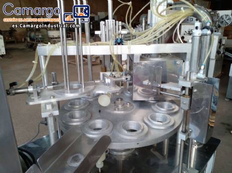 Llenadora semiautom�tica para botes de aluminio Mirainox